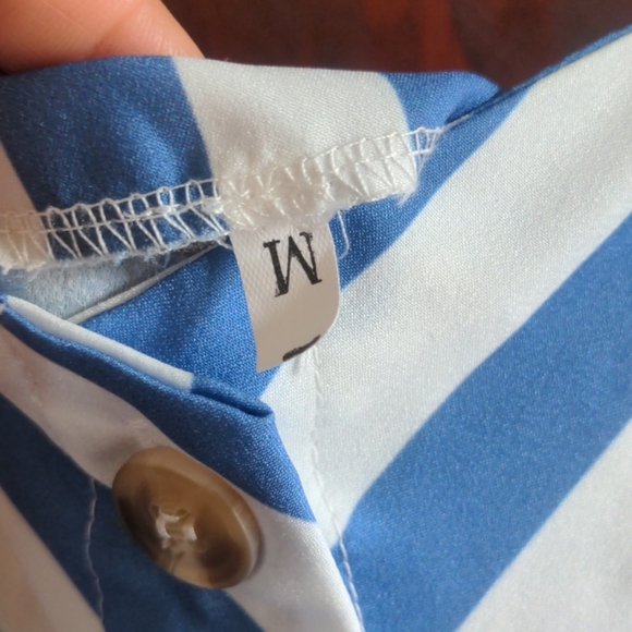 Blue striped Maxi dress - floor length - Picture 4 of 8